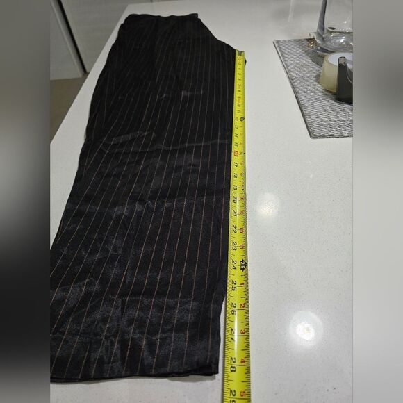 Black Pinstripe Women's Pants - Picture 11 of 13